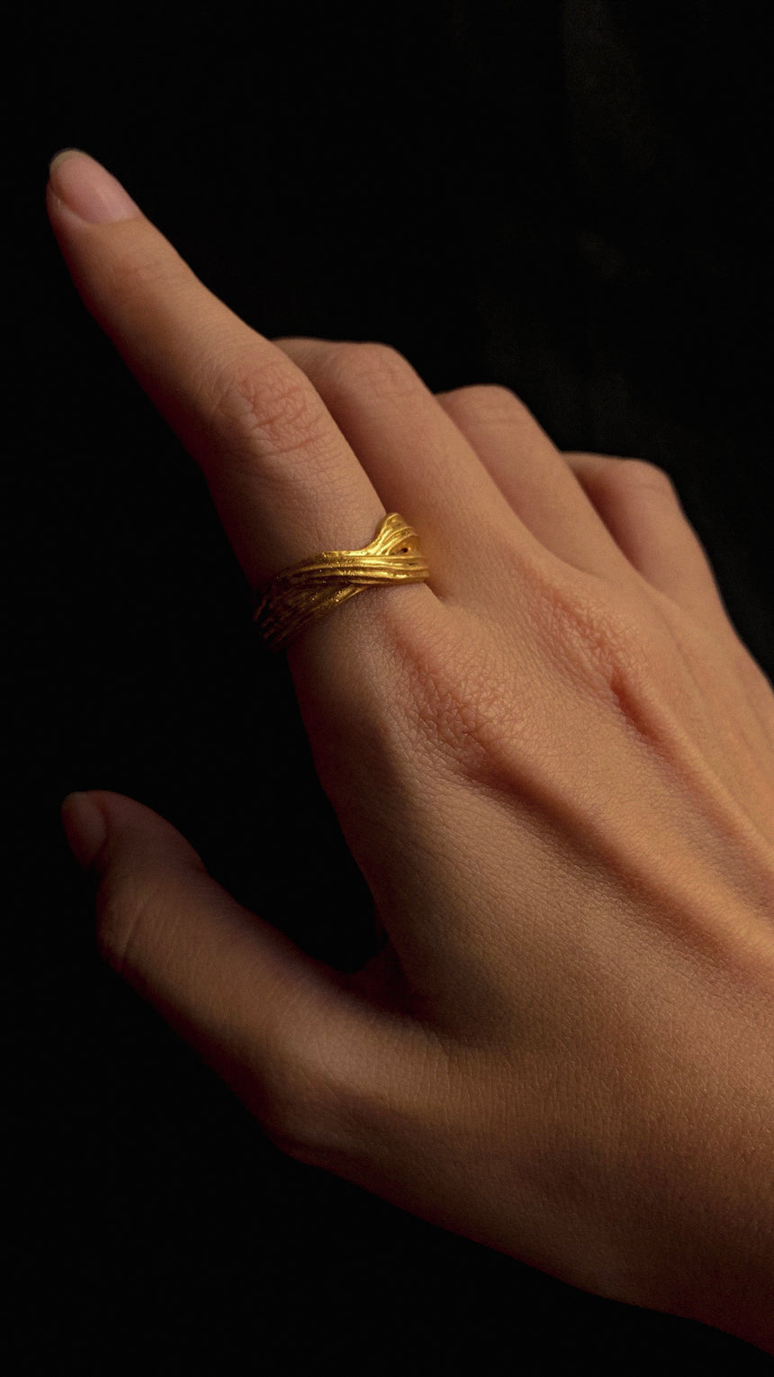 Kén Vĩnh Gold Ring - Thick Version