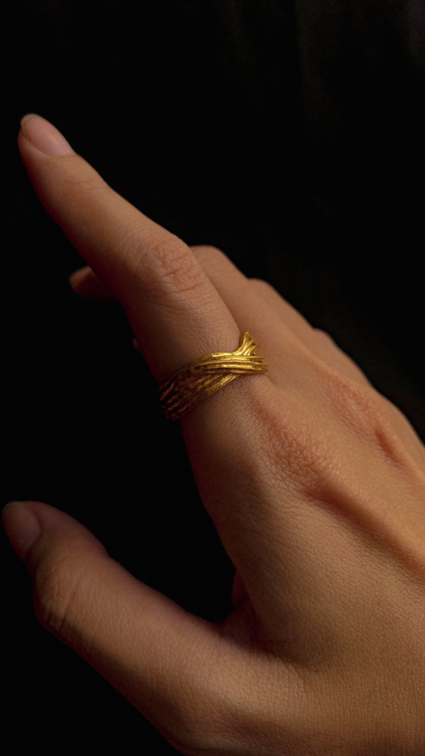 Kén Vĩnh Gold Ring - Thick Version