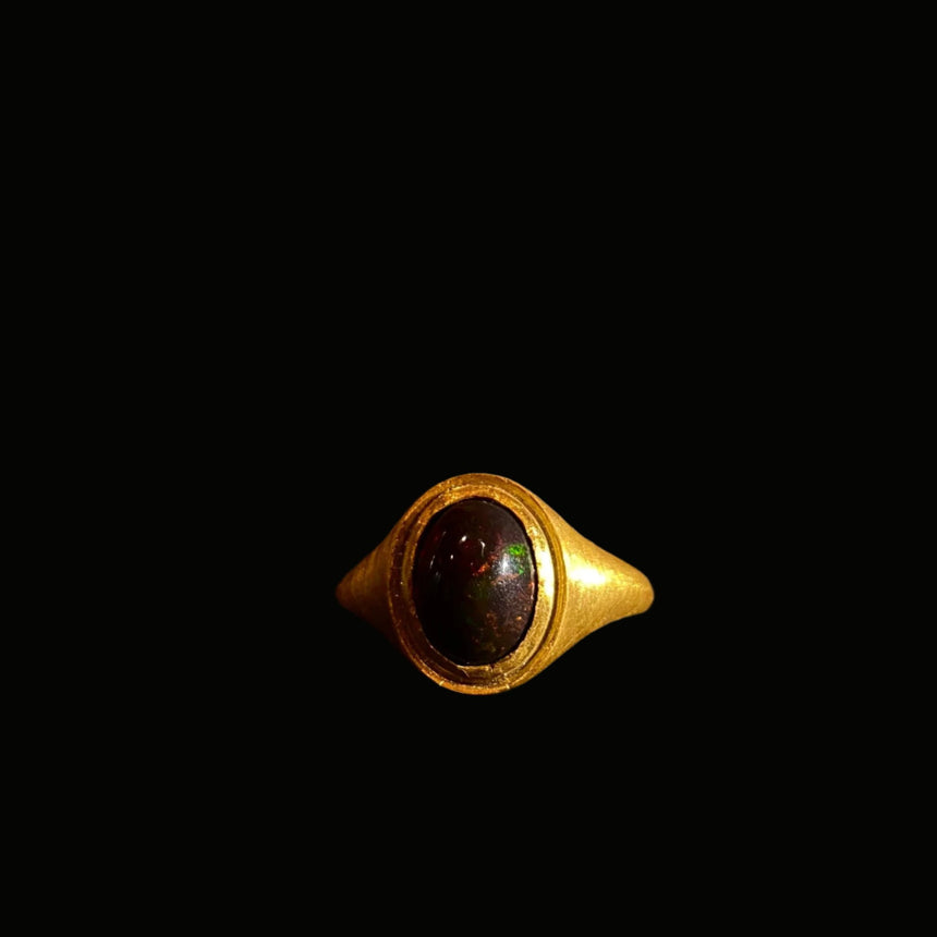Cabochon Oval Signet Ring