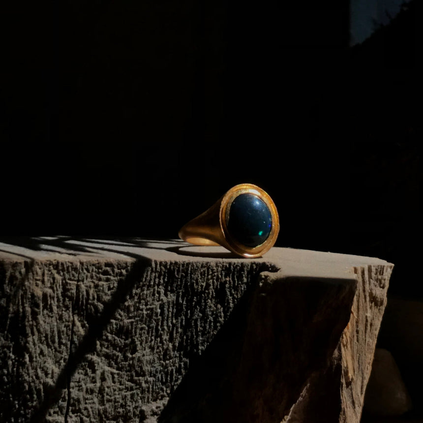 Cabochon Oval Signet Ring