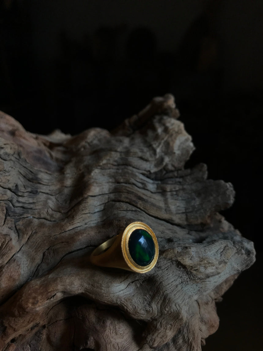 Cabochon Oval Signet Ring