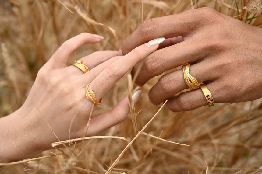 Kén Vĩnh Gold Ring - Thin Version