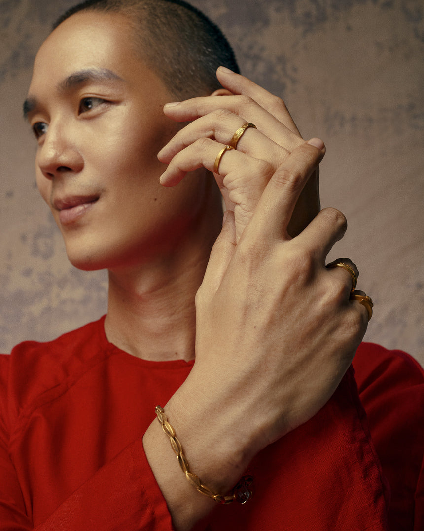 Thuận Giêng Gold Ring - Thick Band Version