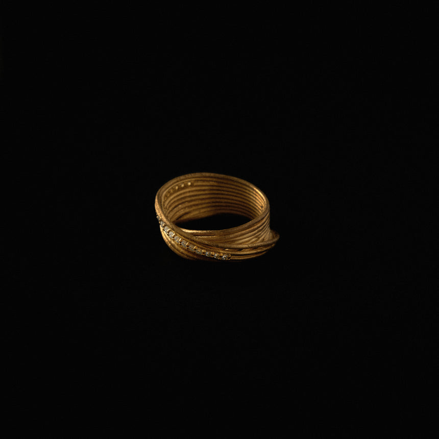 Kén Sa Gold Ring - Natural Diamond
