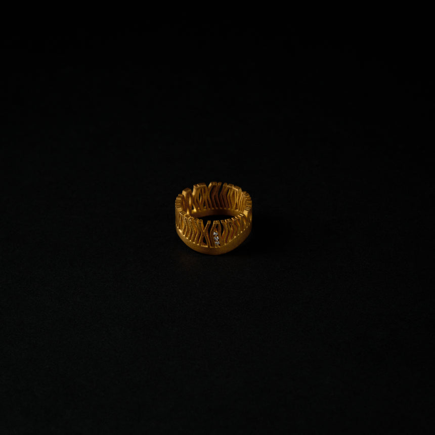 Kén Lũy Gold Ring - Natural Diamond