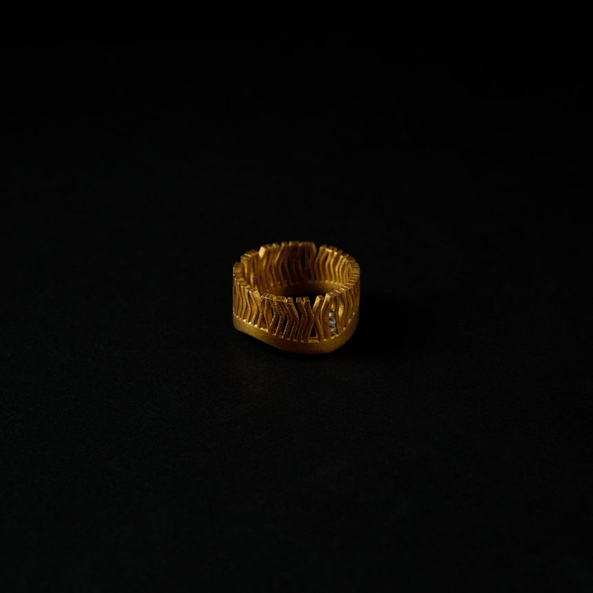Kén Lũy Gold Ring - Natural Diamond