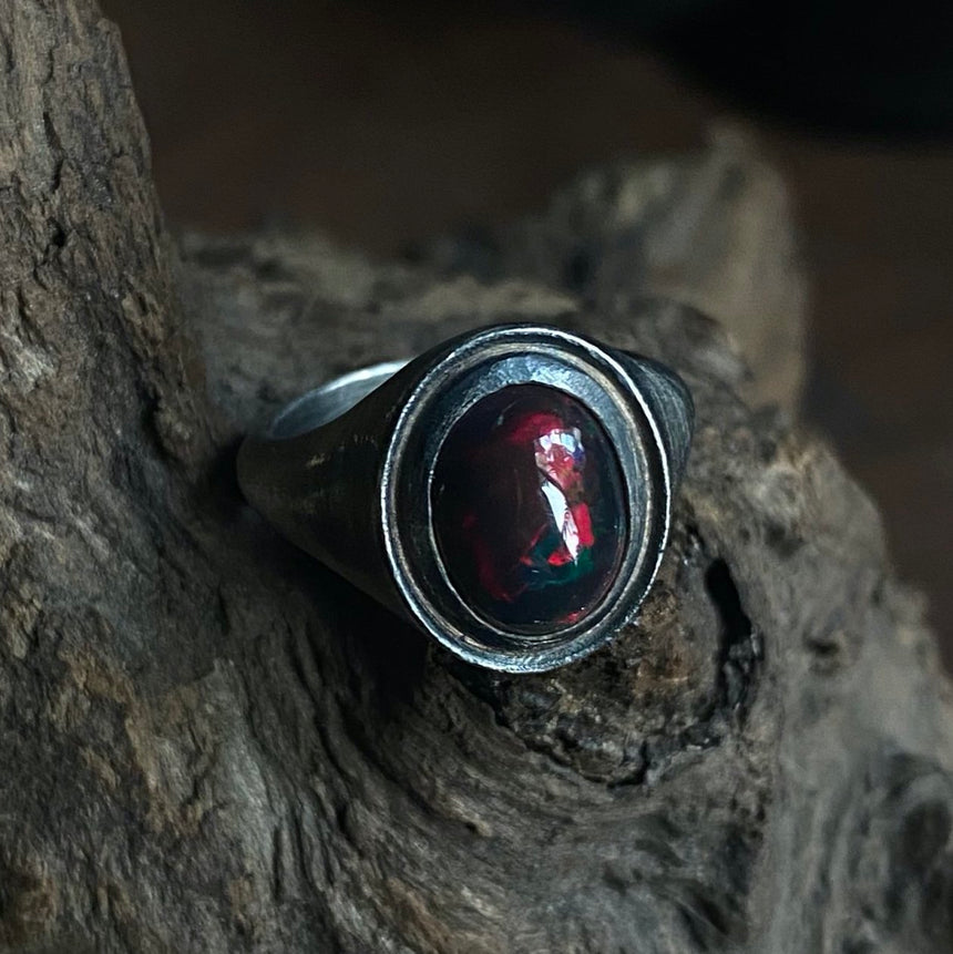 Cabochon Oval Signet Ring