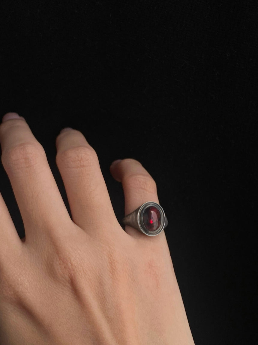 Cabochon Oval Signet Ring